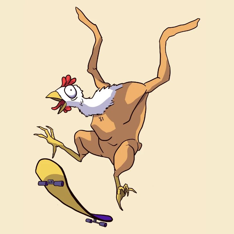 Skateboard-Hähnchen