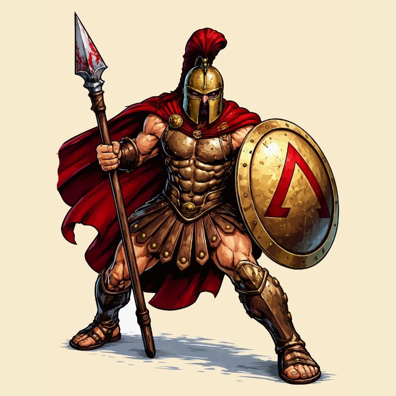 Spartan Warrior with Shield