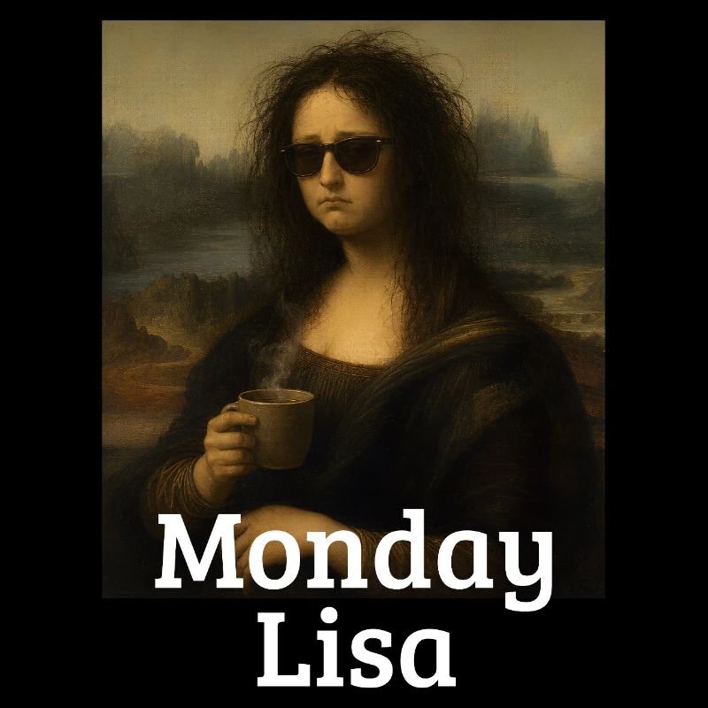 Lundi Lisa Leonardo Da Vinci Drôle Mona Lisa