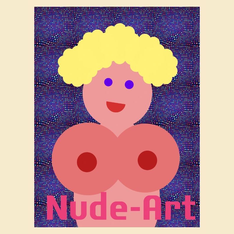 Illustration de buste de dessin animé pop nue