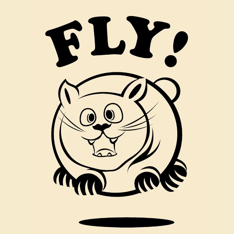 fly flying fat cat cat funny comic animals