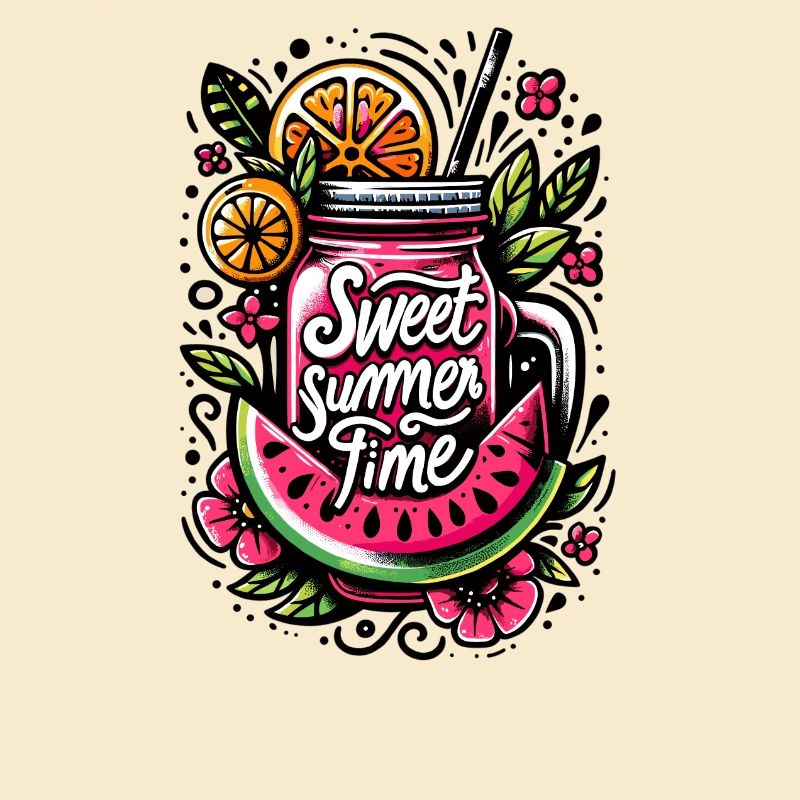 Summery fruit drinking bag