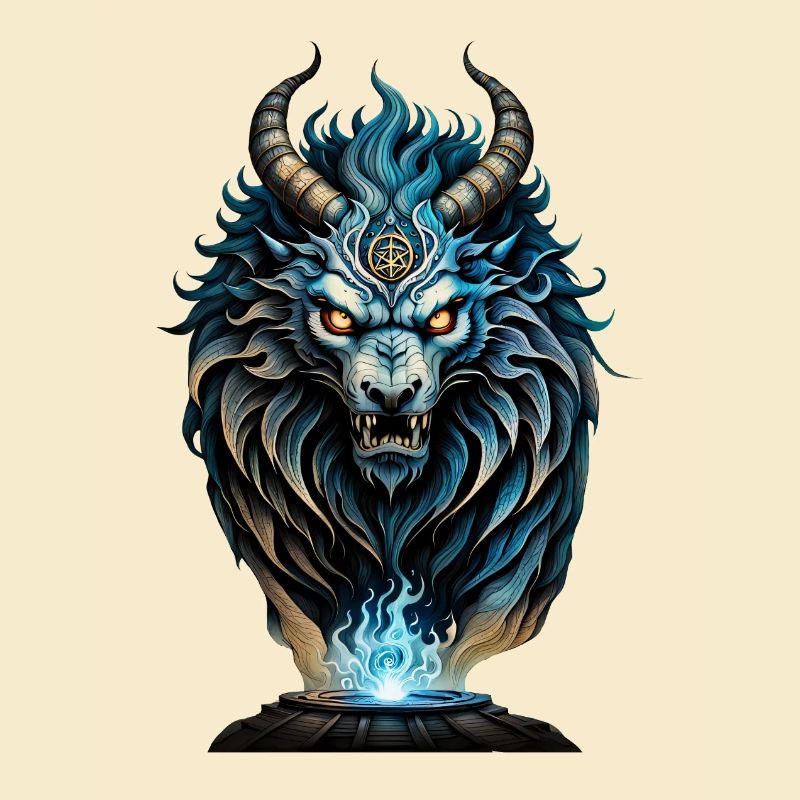 Ein wildes blaues Tier,