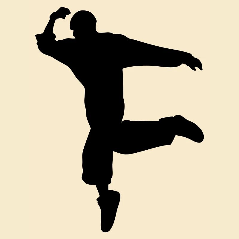 Silhouette B-Boy – Mouvement de breakdance