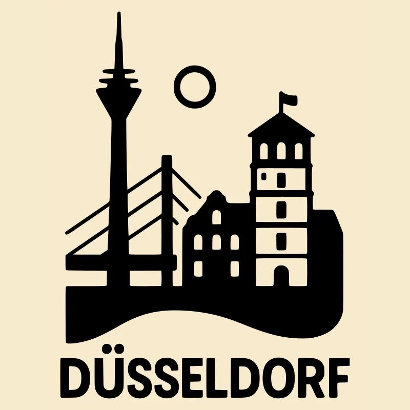 Dusseldorf Landmark Silhouette