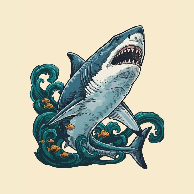 Vintage Predator Ocean White Shark
