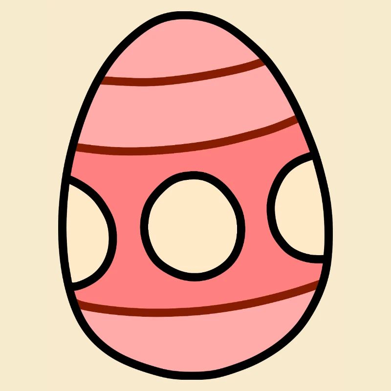 Pastellgestreiftes Osterei