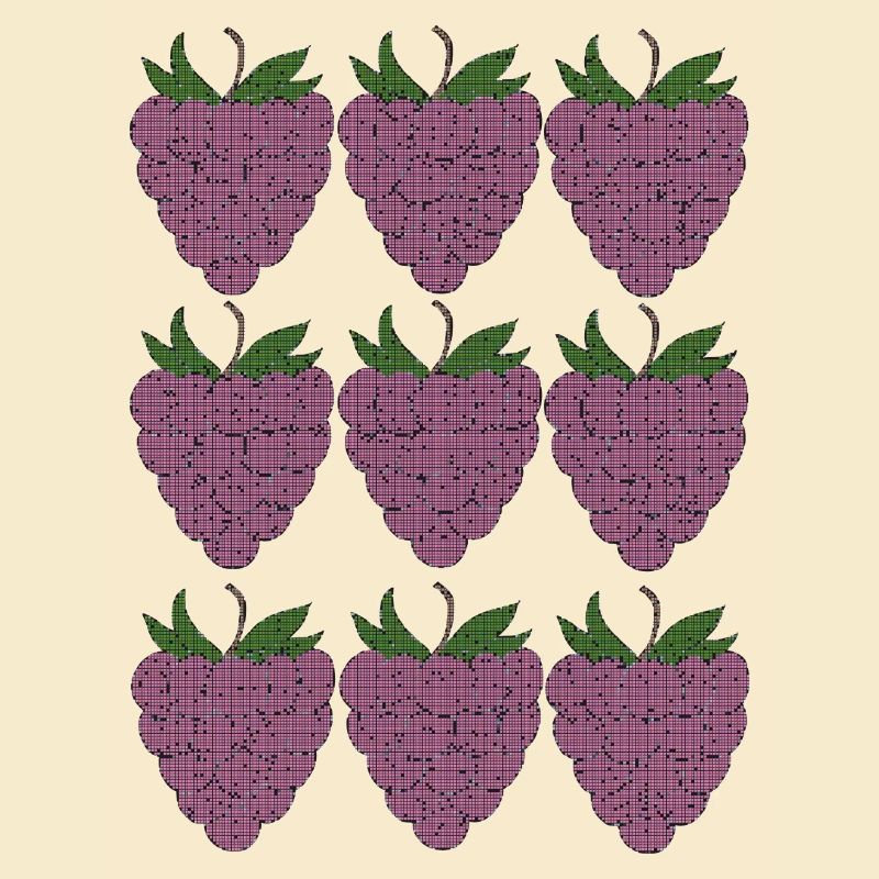 Textile à motif framboise