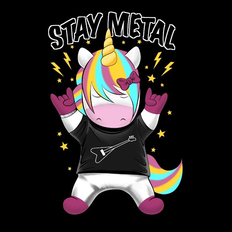 Stay Metal Einhorn Rock