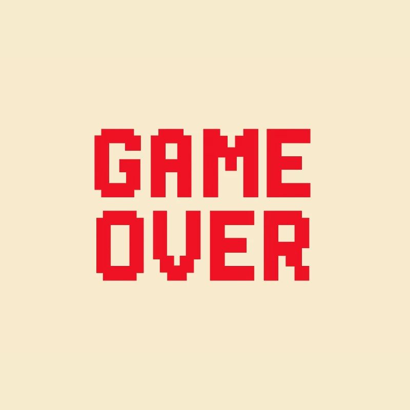 Retro Pixel Game Over Grafik