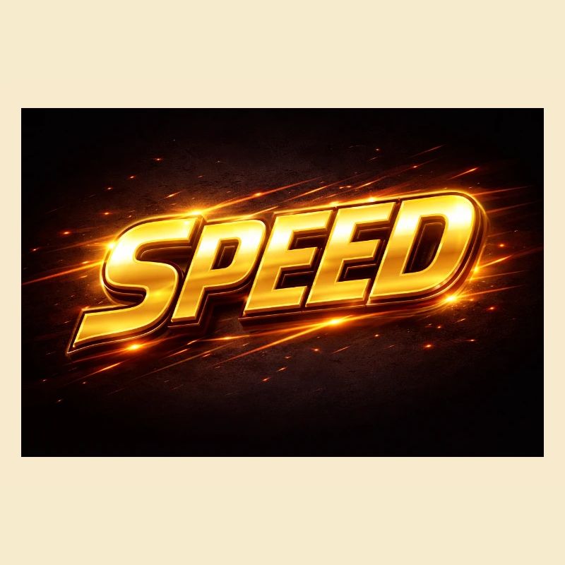 Conception de la Vitesse Néon Dorée