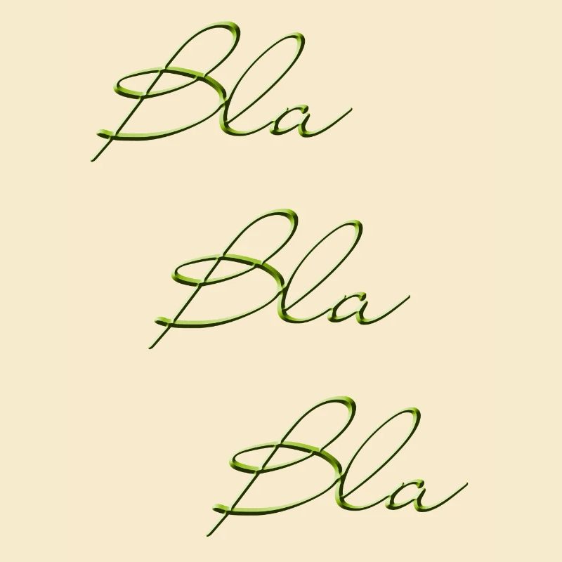 Bla Bla Triple Green Script