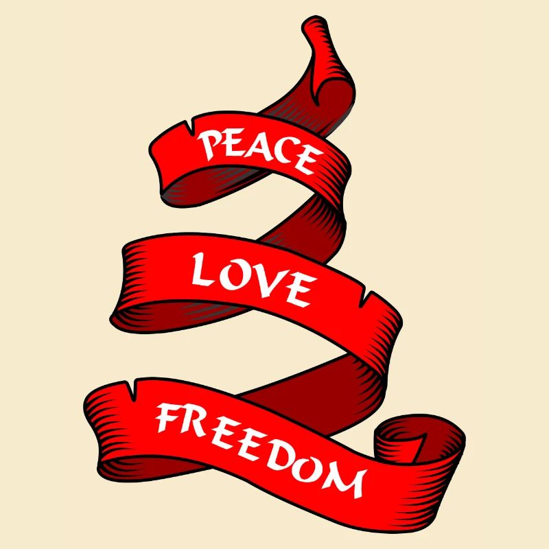 Friedensbanner oder Wimpel rot