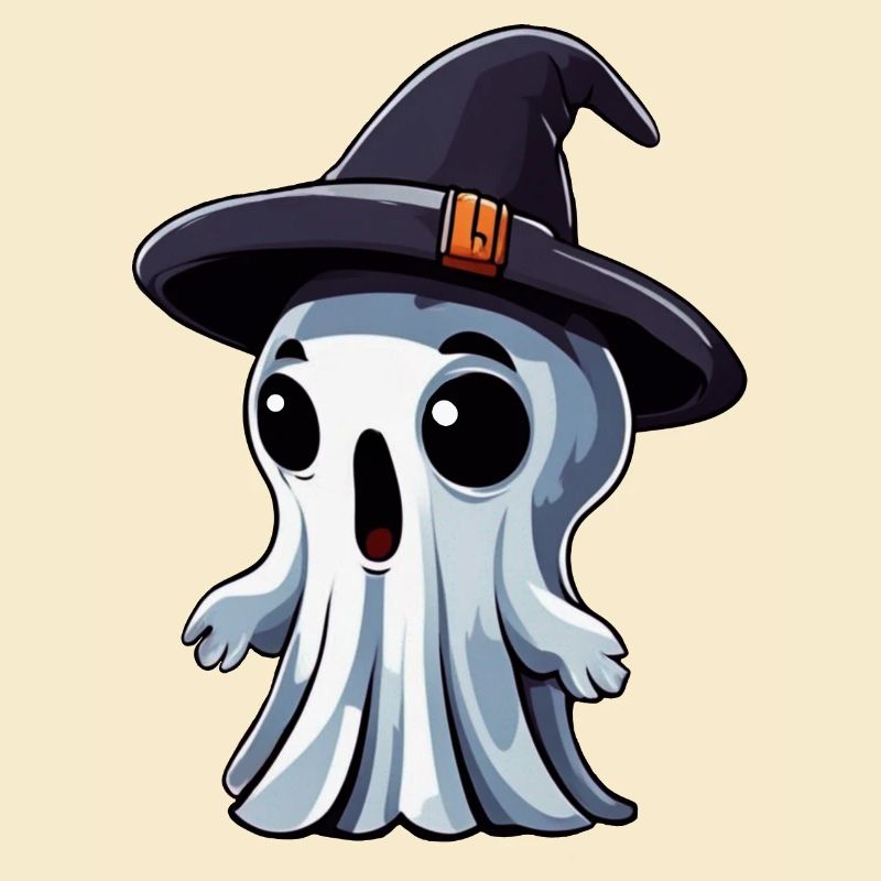 Halloween: Geist mit Hut