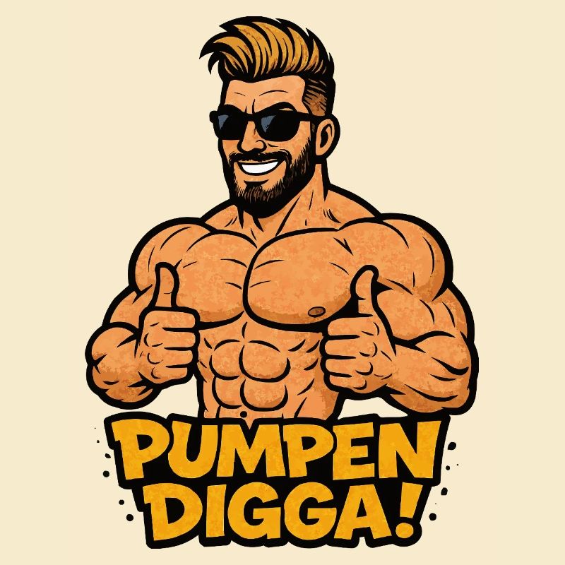 POMPES DIGGA Cartoon Bodybuilder