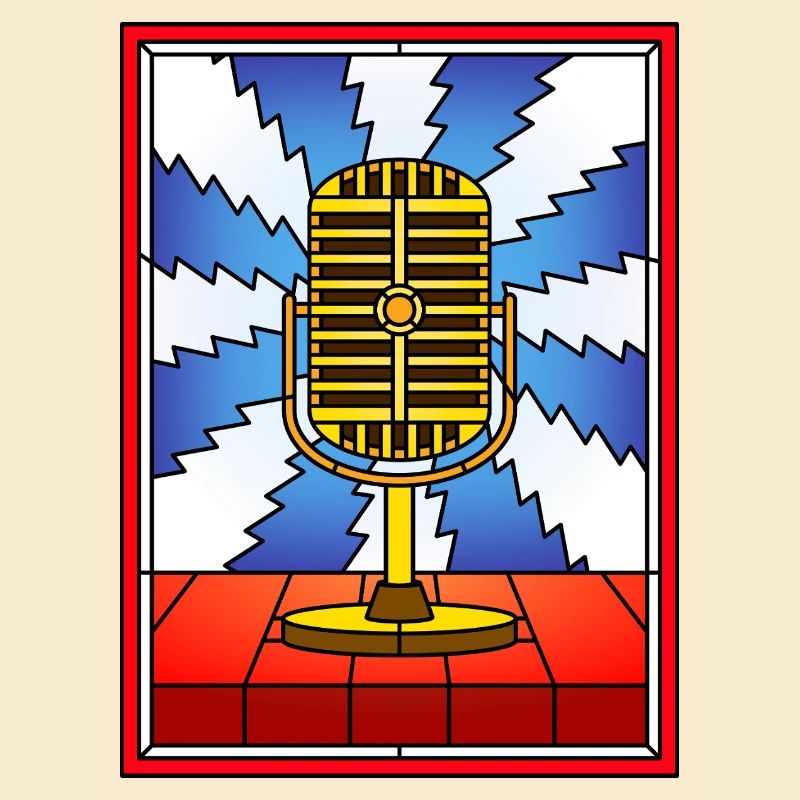 Conception rétro de vitrail micro