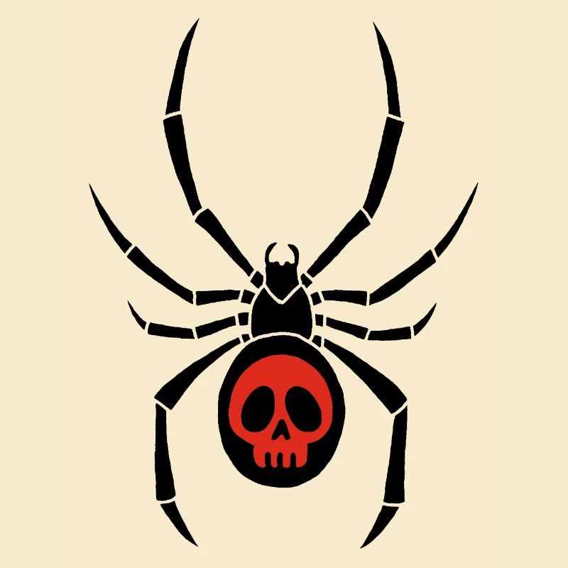 Black widow and red skull