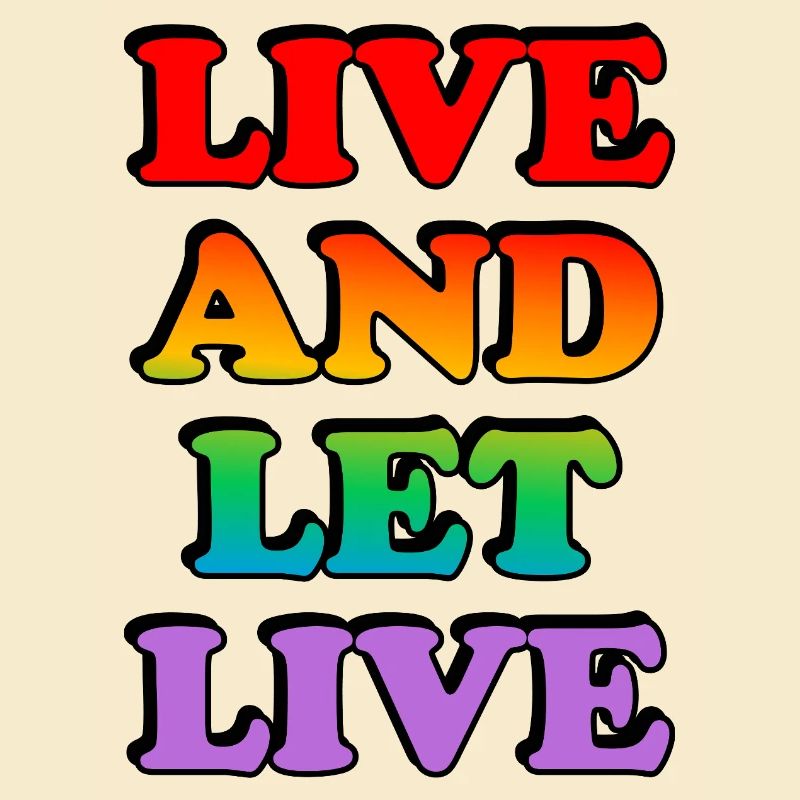 Rainbow Live and Let Live LGBT Pride Tee