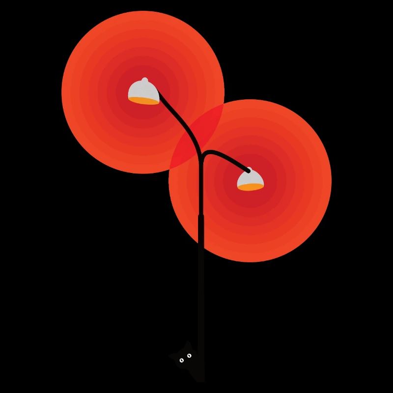 Straßenlaterne mit Katze