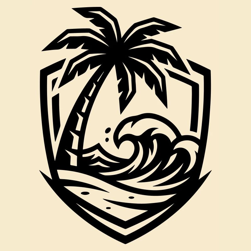Palm Trees Beach Sea