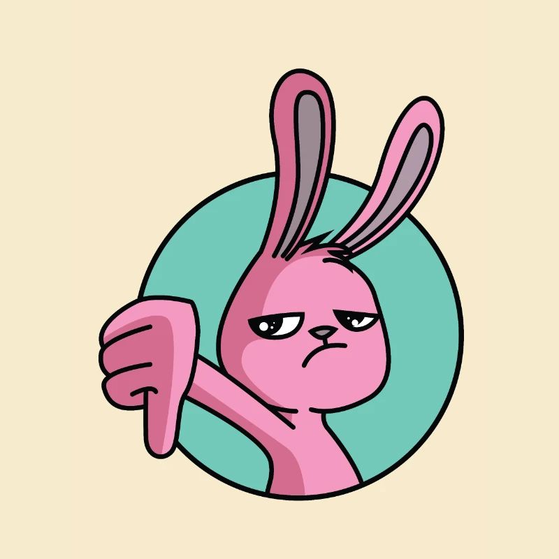 Rabbit thumbs down