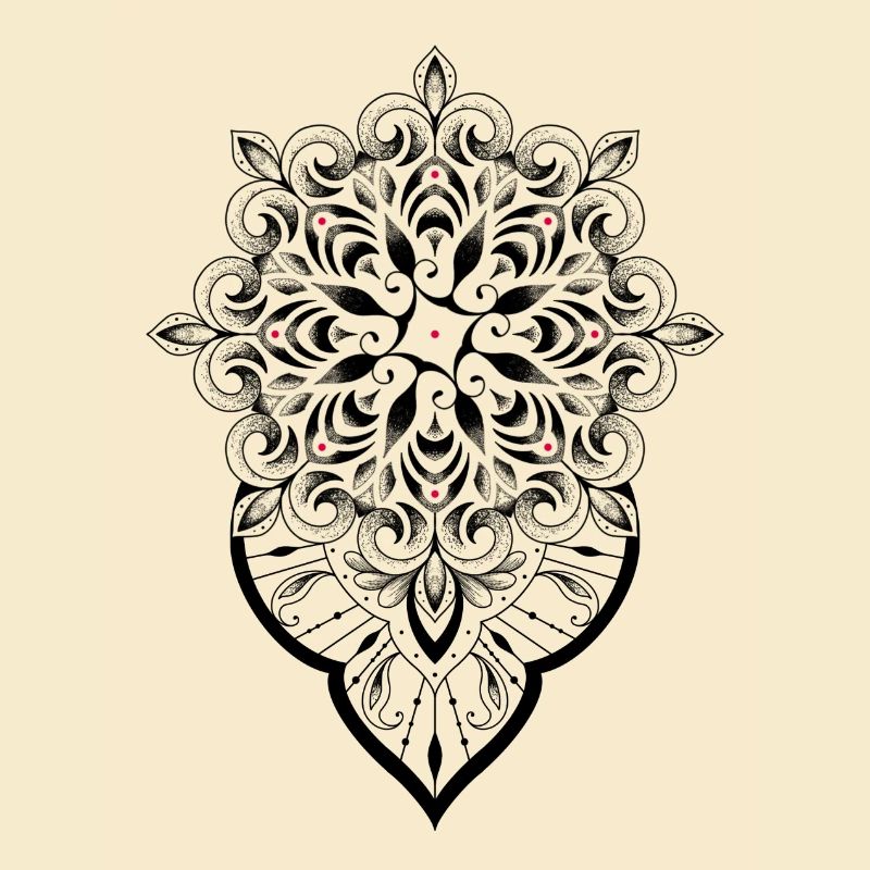 Mandala graphic dot work