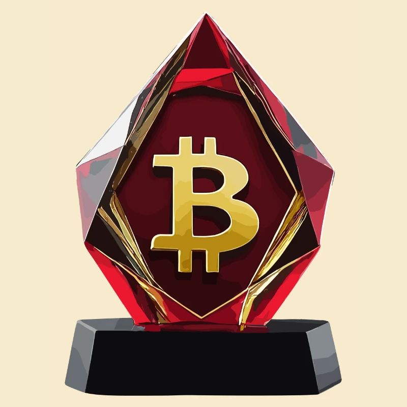 Conception de logo Bitcoin Crystal