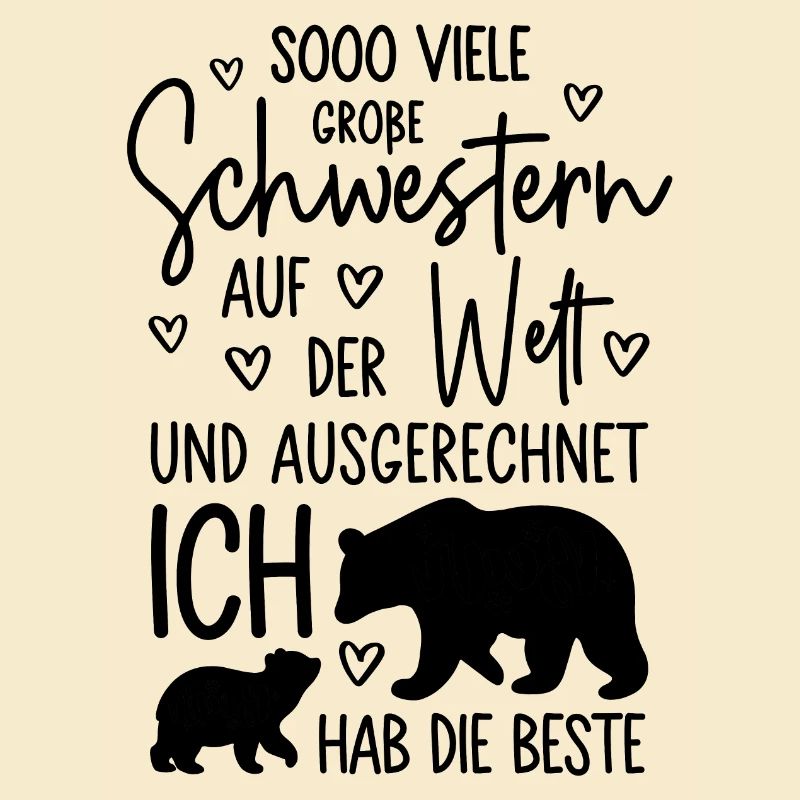 Mädchen Schwestern Bären Beste große Schwester