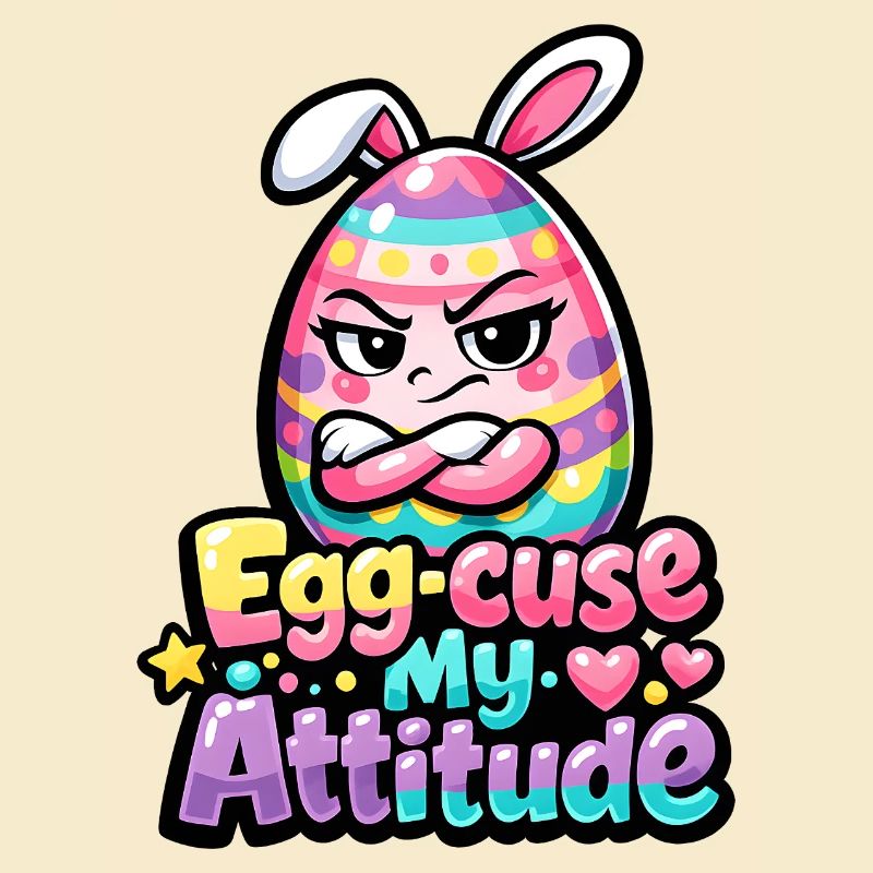 Excuse my Attitude Easter Pun