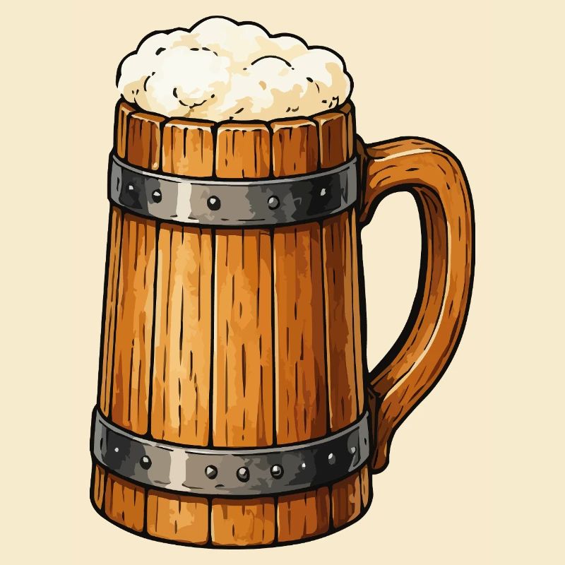 Bierfass Krug Holzdesign