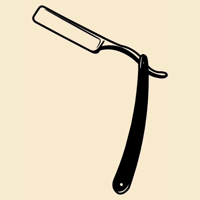 Rasiermesseroffenes transparentes Schattenbild