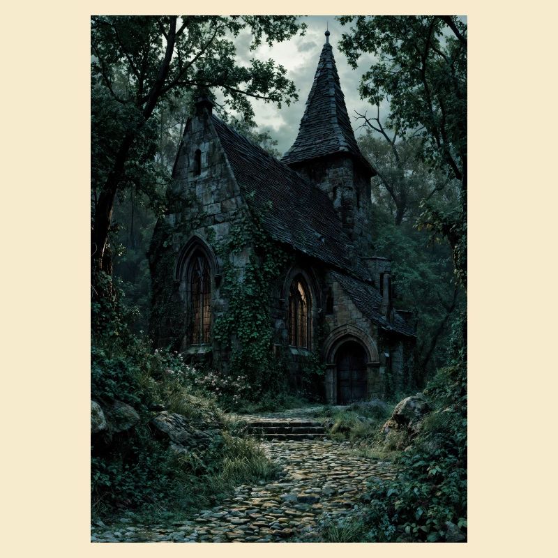 Moonlit Forest Chapel