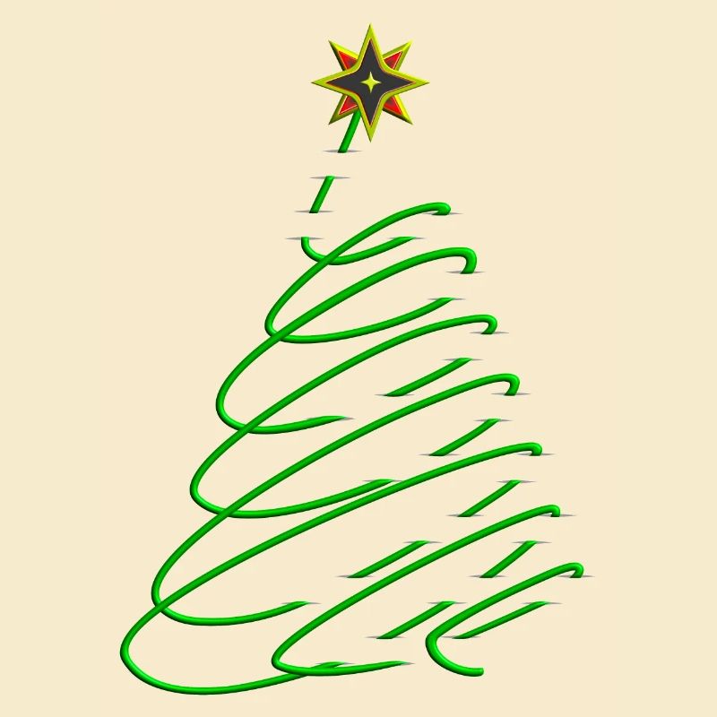 Weihnachtsbaum Spirale mit Stern