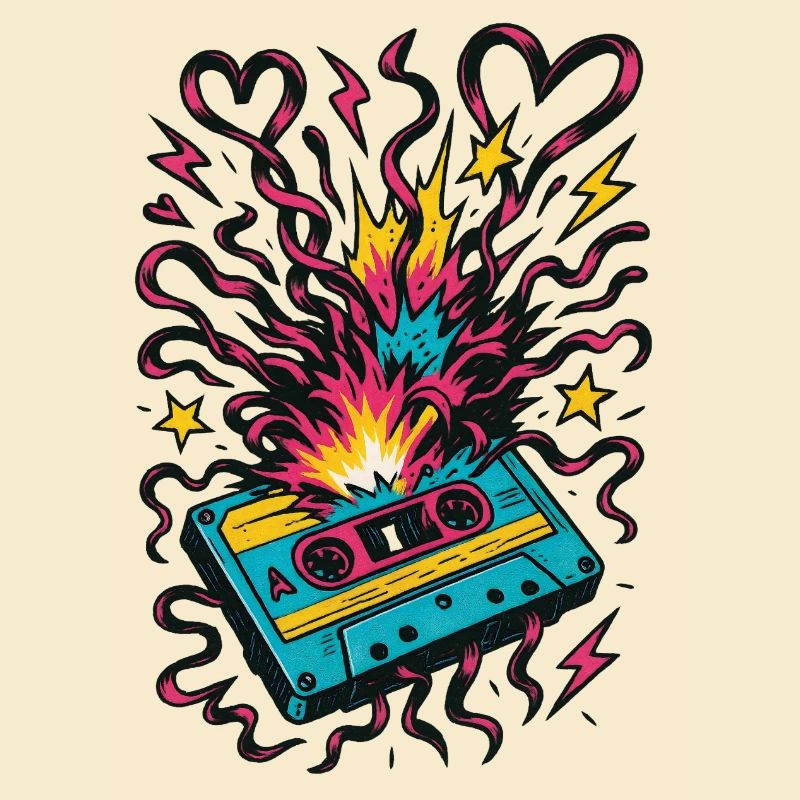 Cassette Explosion – 80s Tape Chaos