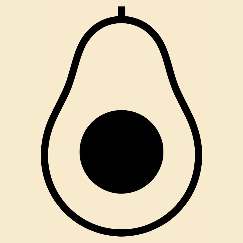 Avocado Half Pit, Icon
