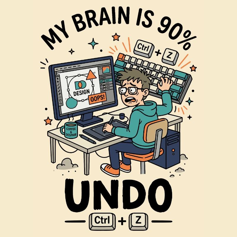 Designer Ctrl Z Panic Humor