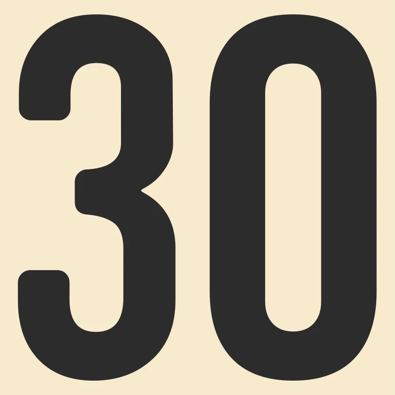 30. Geburtstag Zahl