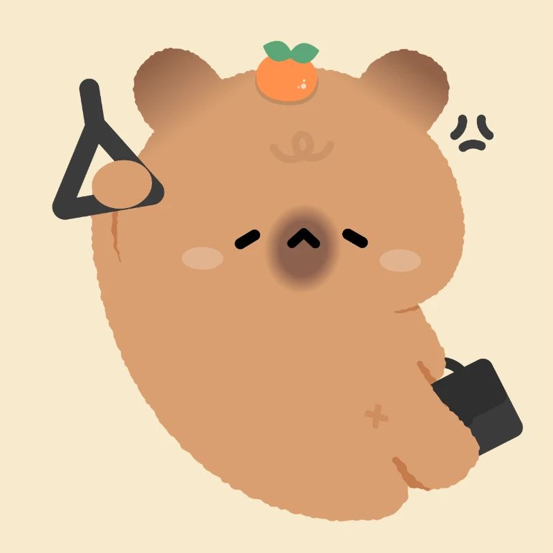 Tired Capybara Commute