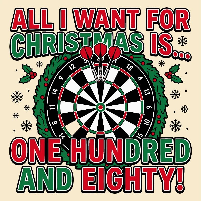 Darts Christmas, 180 onehundred eighty