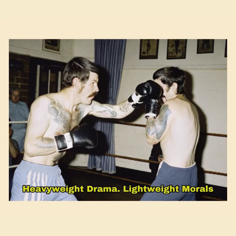 Match de boxe avec un message moral