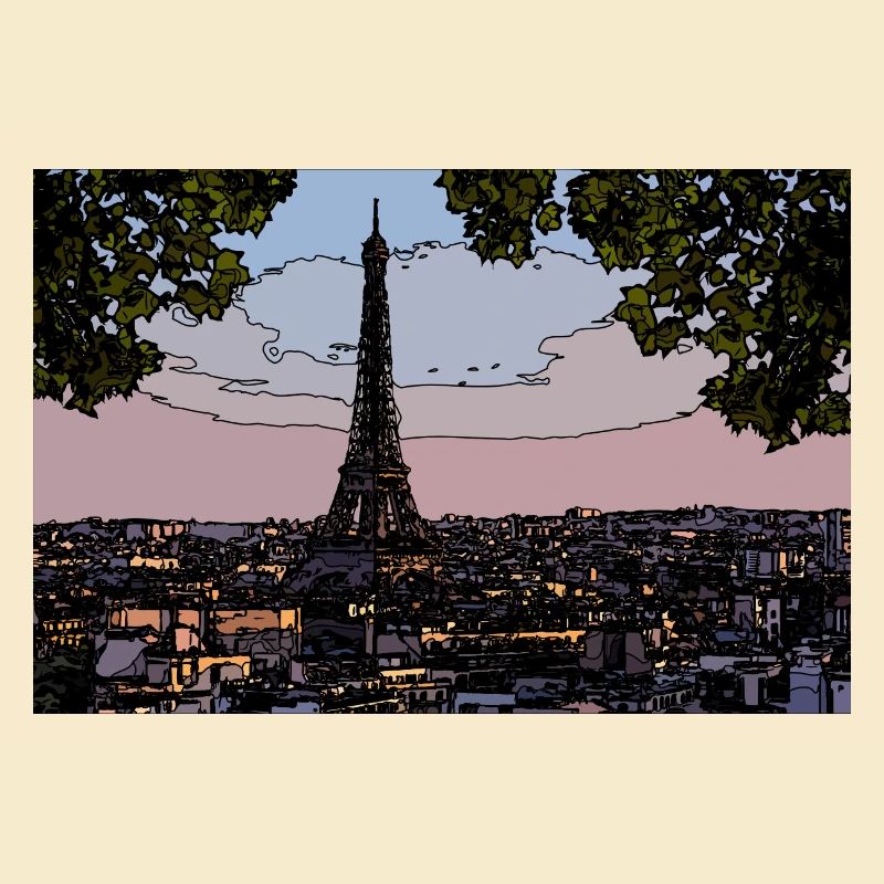 Paris Evening atmosphere at the Eiffel Tower