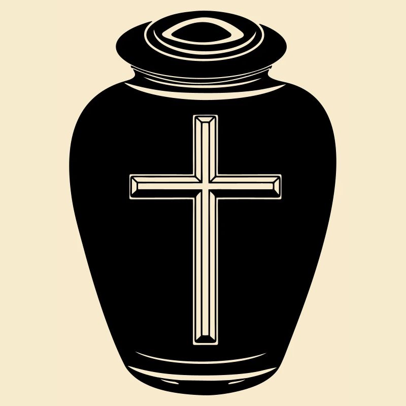 Urne avec croix