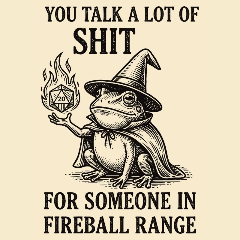 Fireball Range – RPG Magicien Grenouille Drôle