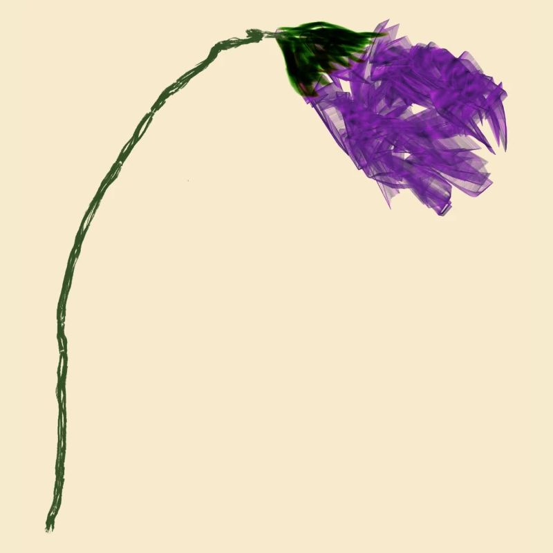 Violette Blume mit abstrakter Oberfläche
