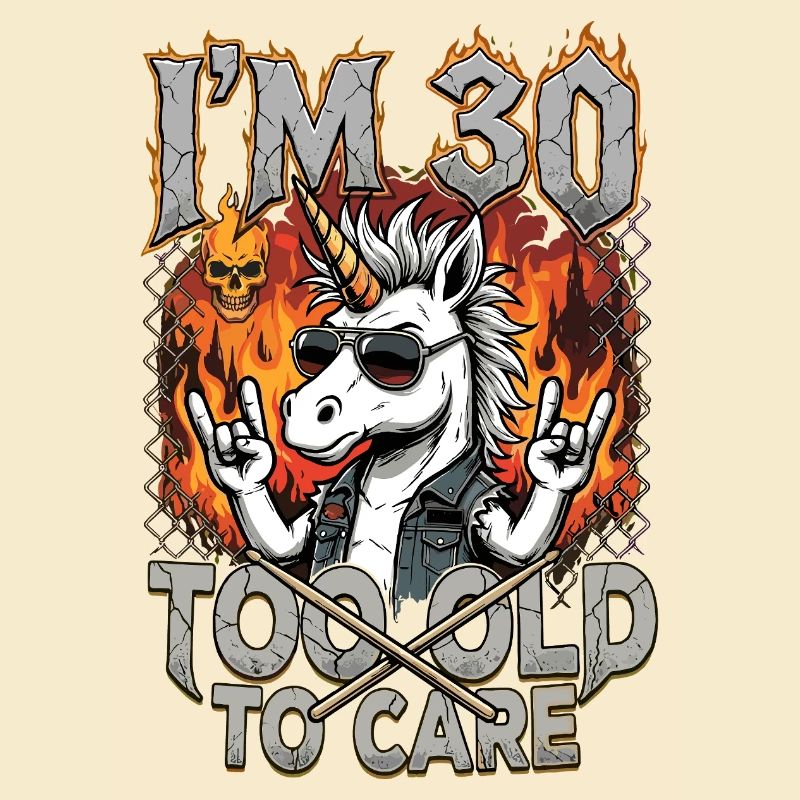 30th Birthday Unicorn Glitter Cute Gift