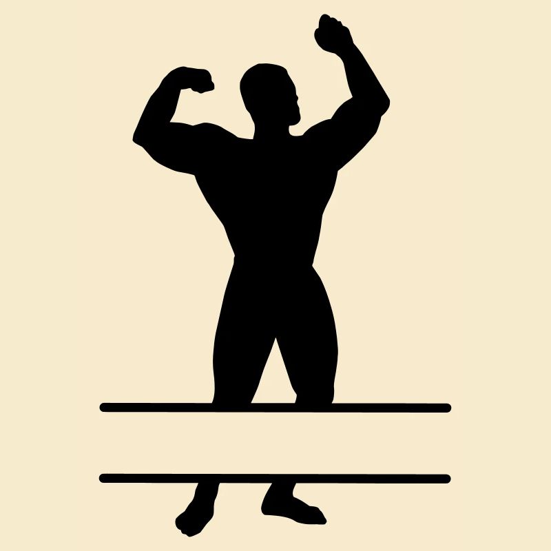 Bodybuilder with text space