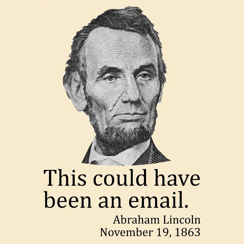Dies hätte eine E-Mail sein können. Abe Lincoln AP