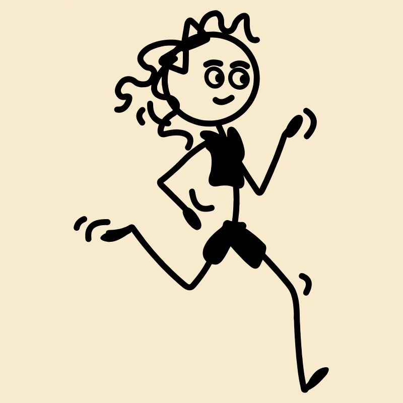 Läuferin Mädchen oder Frau