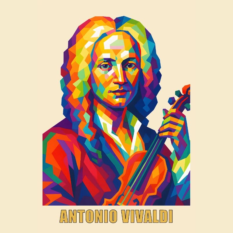 Portrait de Vivaldi dans une variété de couleurs