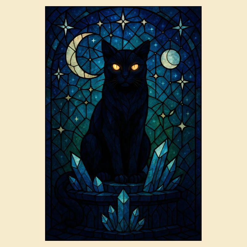 Prisme de cristal Midnight Cat